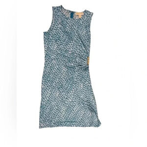 Michael Kors Blue Ruching Sleeveless Summer Dress Size Small